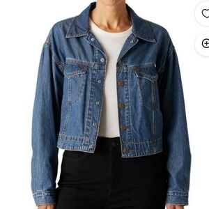 Signature by Levi's Dark Blue Jean Jacket size Large western NWT